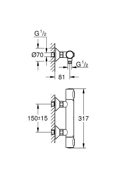 Grohe Grohtherm 500 Thermostatic Shower Faucet -34793000
