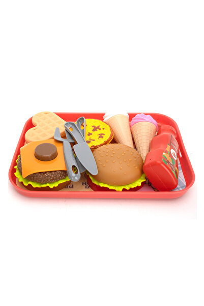 Fab N Funky مجموعة هامبورغ الخشبية الكلاسيكية واللطيفة - لعبة برجر/ساندويتش متعددة الألوان