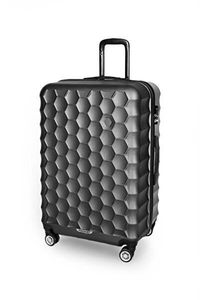 POLO&SKY Petek Model Füme Renk Büyük Boy Valiz