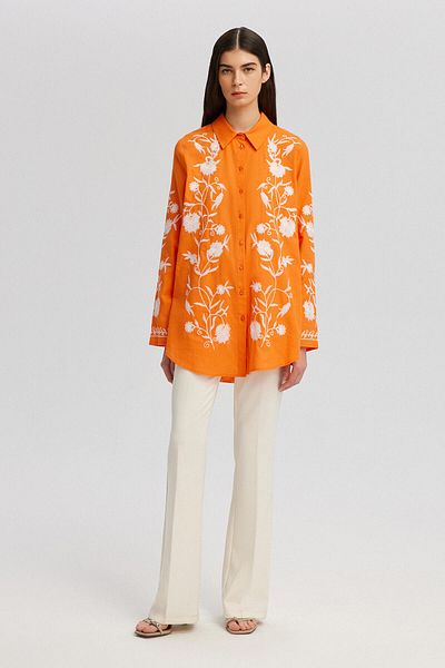 Touché Privé Floral Embroidered Stylish Shirt