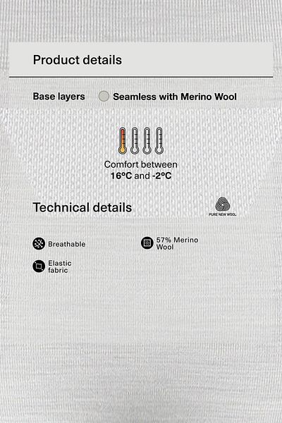 Oysho Performance base layers merino wool blend seamless leggings