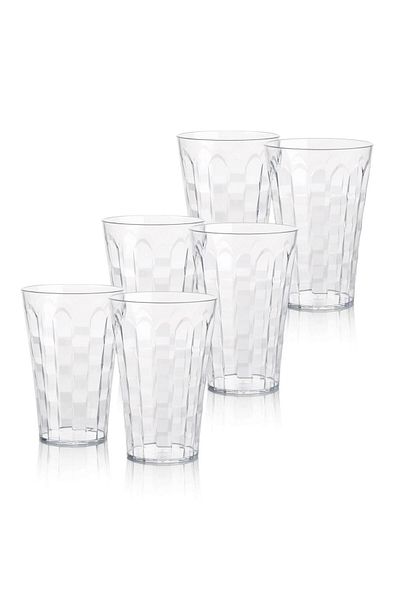 Tupperware Set of 6 Diamond Glasses 475 ml