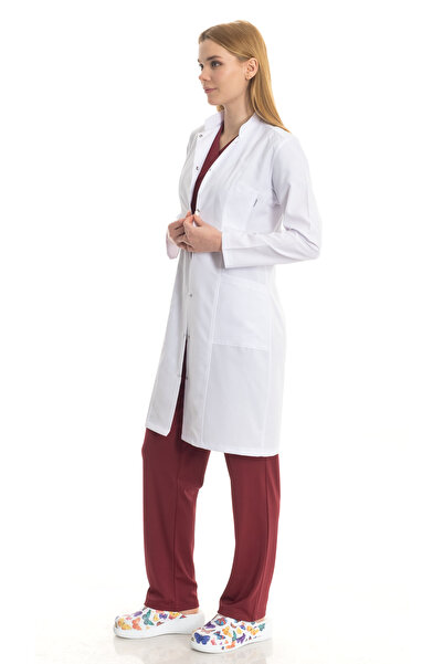 TIPMOD Kadın Uzun Boy Hakim Yaka Doktor Önlüğü