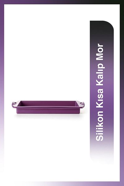 Tupperware 1.5 Liter Purple Silicone Rectangular Baking Mold - Flexible and Non-Stick Design