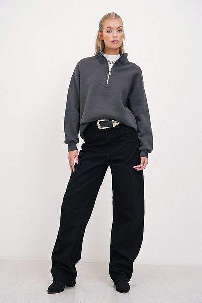 HAKKE Three Thread Half Zip Sweat