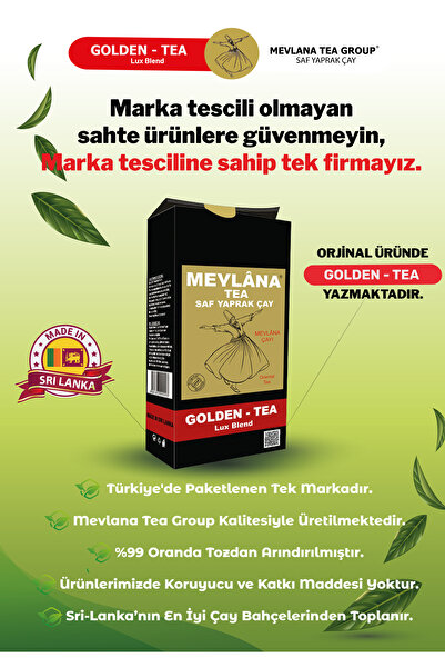 Mevlana Çay Golden Tea Mevlana Saf Yaparak Cay 800 gram