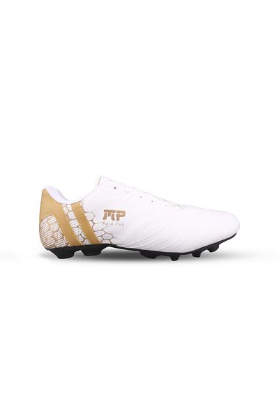 M.P. Pantofi de fotbal alb cu șireturi pentru bărbați