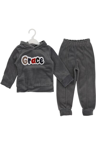 RAMADA kapüşonlu kadife çocuk eşofman takım