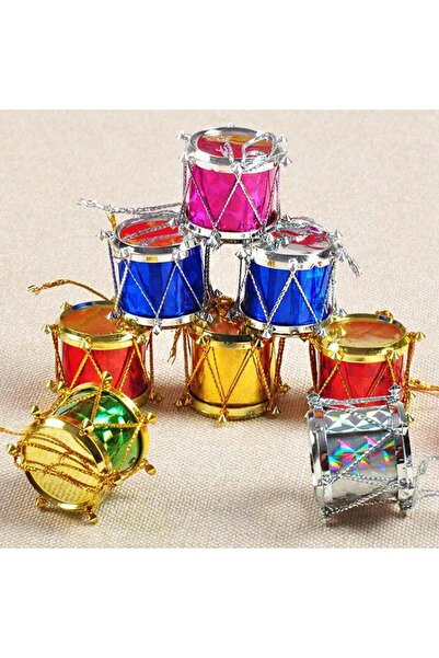 Sole Christmas Pine Tree Ornament with Drum Figure Christmas Tree Ornament 12 Pcs 3 cm