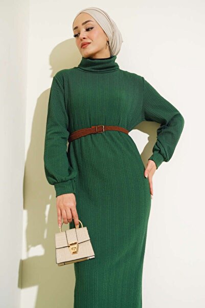 modasindoma Rochie de damă cu gât roscat cu centură