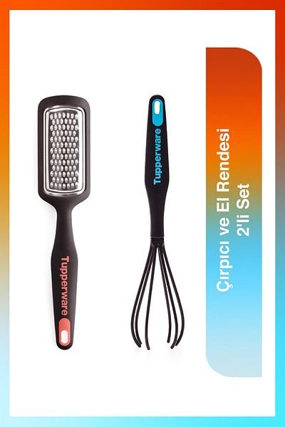 Tupperware Beater and Hand Grater Set of 2