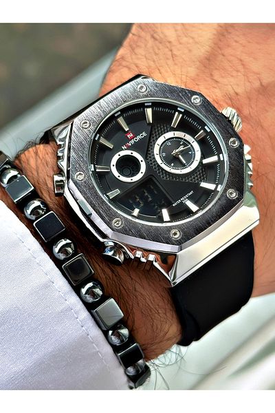 Naviforce Digital Analog Men's Wrist Watch with Bracelet Gift
