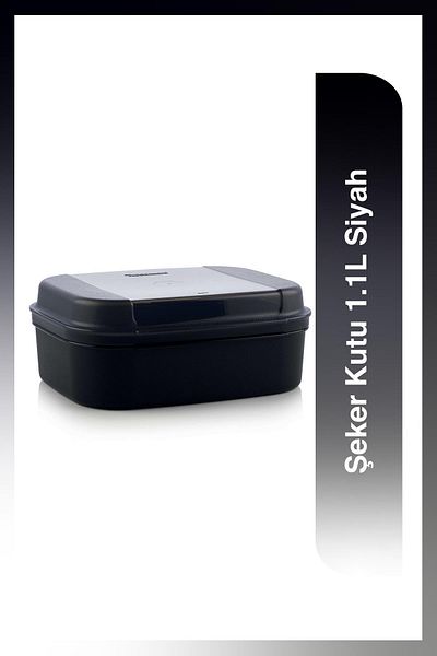 Tupperware Candy Box 1.1 Liter Black Airtight Practical Storage Solution