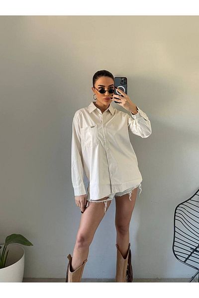 ELİSA Δερμάτινο πουκάμισο oversize
