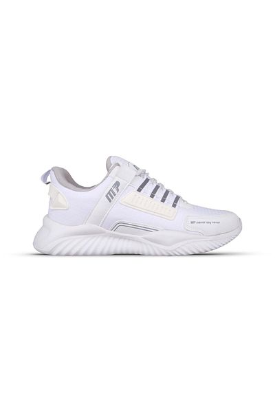 M.P. Men's Lace-Up White Sneakers
