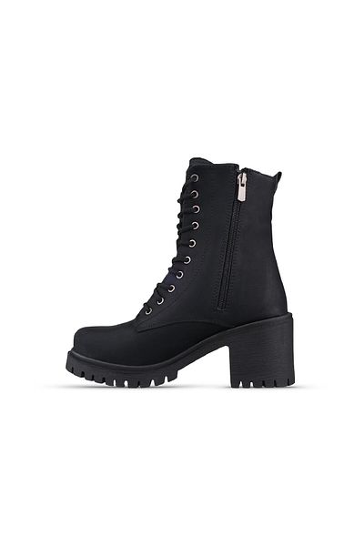 M.P. Women's Lace-Up Black Casual Boots