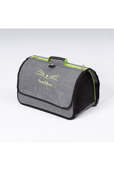 BRAVE PAWS Flybag Plastik Dayanıklı Fileli Kedi Ve Köpek Taşıma Çantası Seyah...