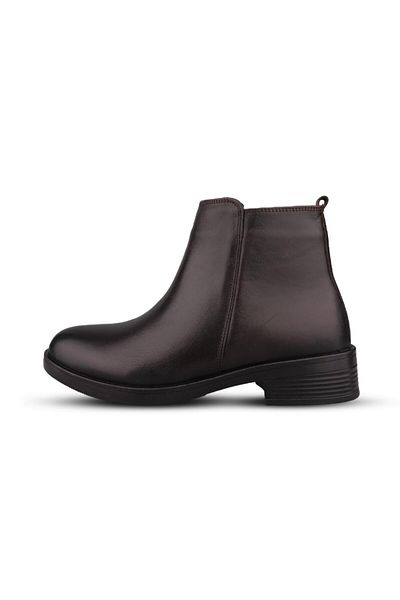 M.P. Cizme casual maro cu fermoar de damă