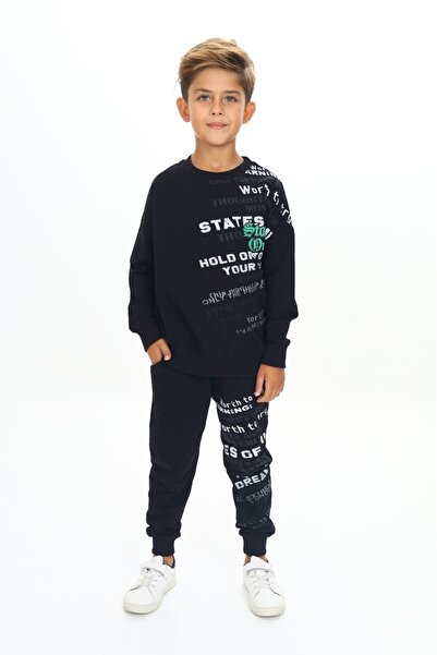 Bevitton Хлопчик - Чорний костюм з коміром-велосипедом