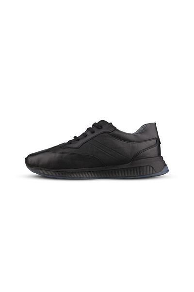 M.P. Tenis clasic negru cu șireturi pentru bărbați
