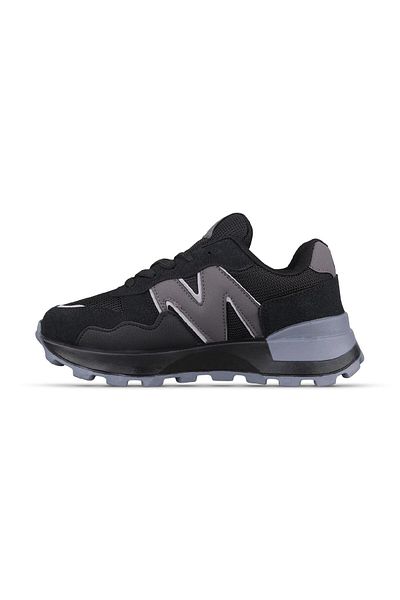 M.P. Women's Lace-Up Black Sneakers