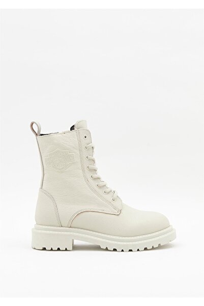 Harley Davidson Bej Kadın Hakiki Deri Bot 026Z100023