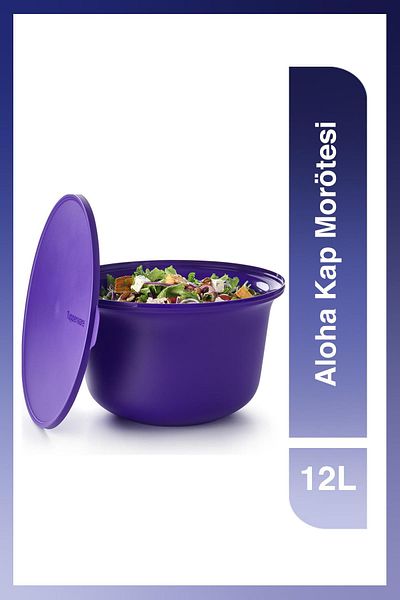 Tupperware Aloha Food Preparation and Storage Container Purple 12 Lt