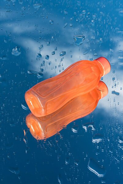 Tupperware Eco Bottle Easy Cover Water Bottle and Flask Pink and Orange 2-Piece 500ml