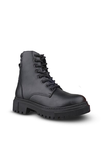 M.P. Women's Lace-Up Black Casual Boots