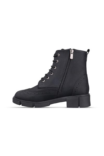 M.P. Women's Lace-Up Black Casual Boots