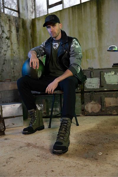 Harley Davidson Riddick 025m100552 Χακί Δερμάτινα Ανδρικά Μποτάκια