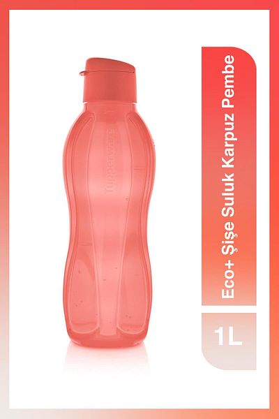 Tupperware Watermelon Pink Eco Bottle - Easy Lid and Water Bottle Water Bottle 1Lt