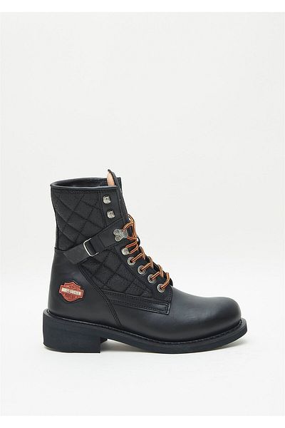 Harley Davidson Νέες ανδρικές μαύρες δερμάτινες μπότες Worker