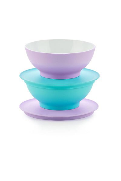 Tupperware مجموعة أوعية الحلوى أليجرا مكونة من قطعتين 275 مل أزرق-أرجواني