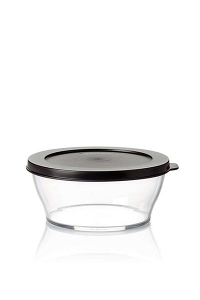 Tupperware Eco Royal 990ml Food Transport and StoraGe ConTainer - Transparent Body, Black