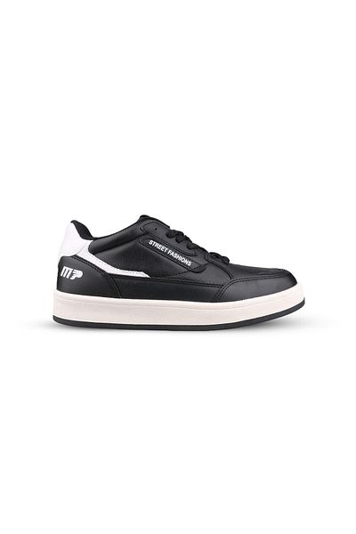 M.P. Men's Lace-Up Black-White Sneakers