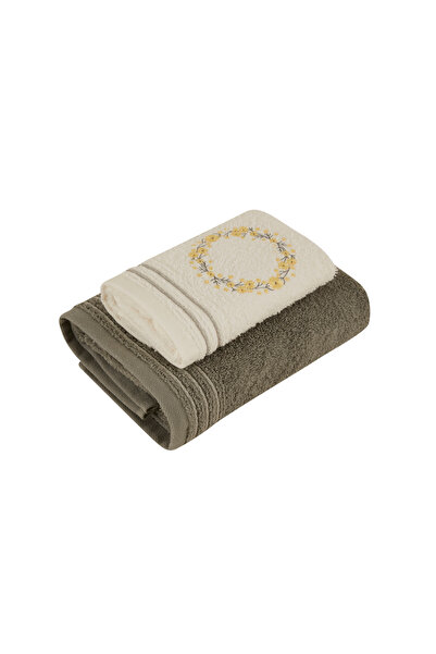 Karaca Home Тіна 2-х частинний набір рушників для рук та обличчя з вишивкою