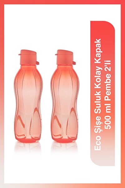 Tupperware Eco Şişe Kolay Kapak 2'li Suluk Ve Matara Pembe 500ml