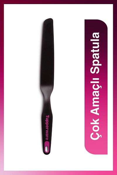 Tupperware Heat Resistant Ergonomic Multipurpose Spatula Flexible Silicone Kitchen Utensil