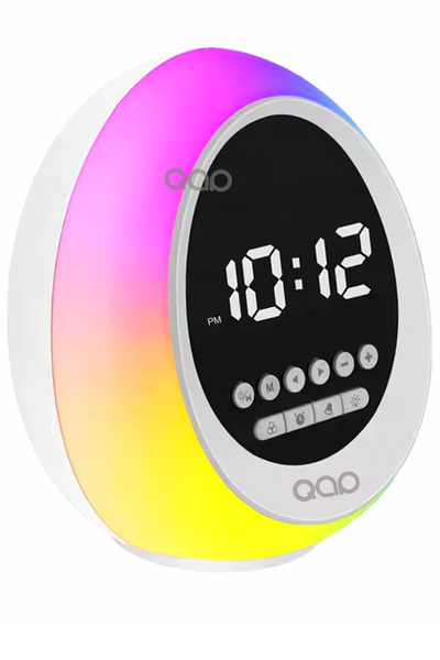 TEKNOHANE Bluetooth Hoparlör Ses Bombası Ses Küresi Rgb Ledli Gece Lambası Saat ve Alarm P133