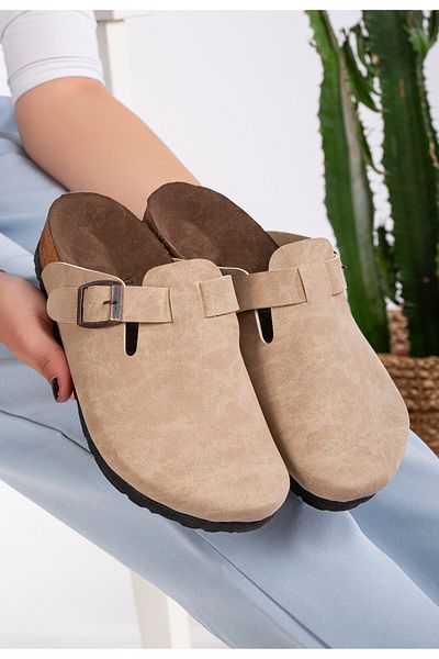 Aurora Shoes Boston Beige Women's Slippers