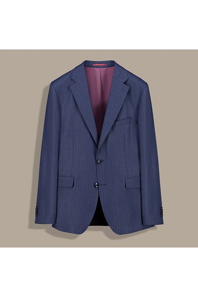 Sarar Intervi̇ev Slim Fit Woven Fabric Navy Blue Suit