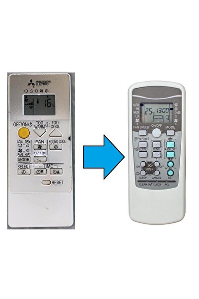 TAYFUN Mıtsubıshı Electrıc Klima Kumandası-Resimde Sağdaki Gönderilir
