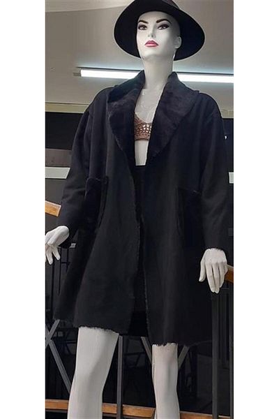 Bohem Stil Jachetă și haină din blană din nubuc italian