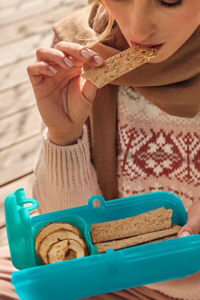 Tupperware Eco Rectangular Carrying Cup Blue Airtight Practical and Fashionable Design