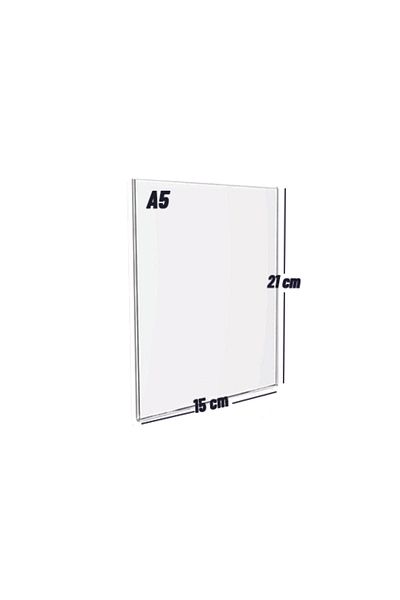Nunamax A5 U Type Vertical Table Top Pack of 50 / Transparent Plexi Foiling / Brochure Holder