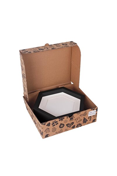 Nobbystar Adhesive Disconnect Medium Size Black Hexagonal Frame with Paspart - Pack of 3