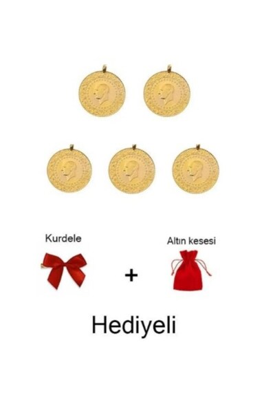 Victoria 5 Adet Çeyrek Altın Eski Tarihli Kulplu