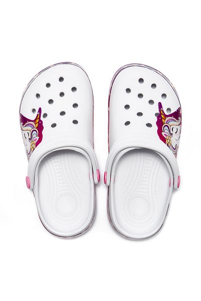 Twigy Lili White Children's Sabo Slippers - 30/35