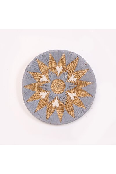 Mylamp ASH GRAY 50x12 cm Çap- Doğal Abaka Duvar Tabağı